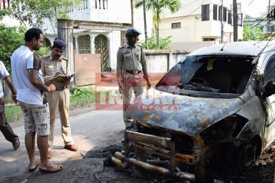 Vehicle burnt at Ramnagar